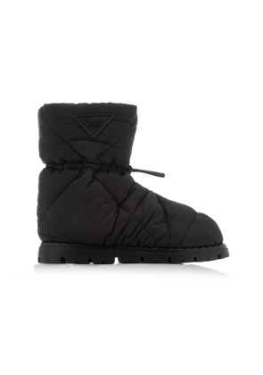 Prada - Down-Quilted Nylon Ankle Boots - Black - IT 37 - Moda Operandi