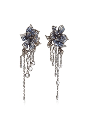 Wendy Yue - Orchid Chandelier Earrings - Blue - OS - Moda Operandi - Gifts For Her