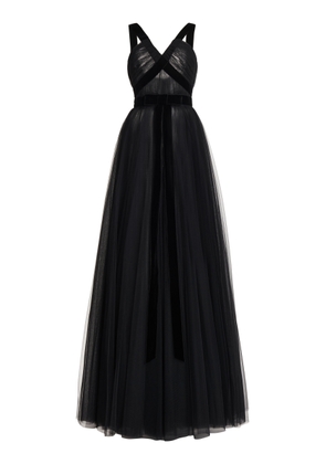 Zuhair Murad - Bow Tulle Maxi Dress - Black - FR 34 - Moda Operandi