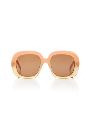 Loewe - Halfmoon Square-Frame Acetate Sunglasses - Pink - OS - Moda Operandi