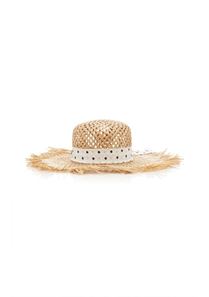 Miu Miu - Frayed Straw Sun Hat - Neutral - S - Moda Operandi