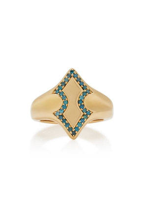 Ilana Ariel - Adina 18K Gold Diamond Signet Ring - Gold - US 3.75 - Moda Operandi - Gifts For Her