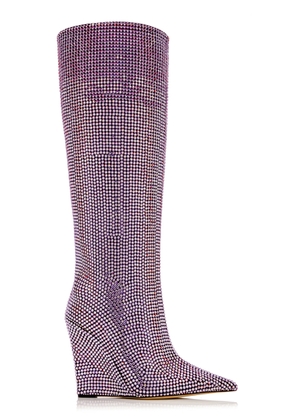 Jimmy Choo - Exclusive Blake Crystal-Embellished Suede Knee Boots - Multi - IT 38 - Moda Operandi