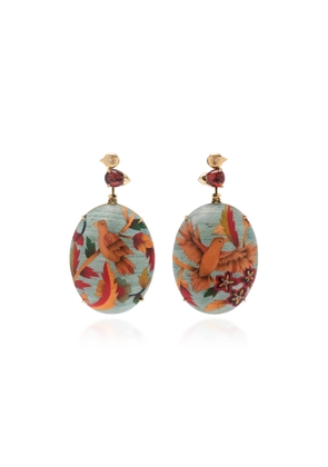 Silvia Furmanovich - The Silk Road Marquetry 18K Yellow Gold And Diamond Earrings - Blue - OS - Moda Operandi - Gifts For Her