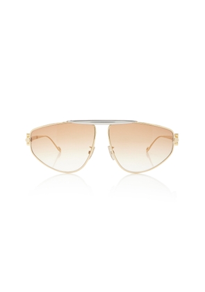 Loewe - Spoiler Aviator-Frame Metal Sunglasses - Gold - OS - Moda Operandi