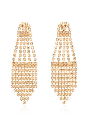 Oscar de la Renta - Slim Crystal Fann Earrings - Gold - OS - Moda Operandi - Gifts For Her
