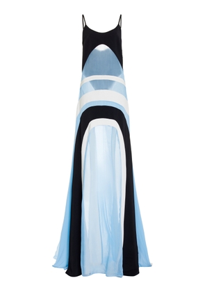 Rosie Assoulin - Make A Splash Silk Maxi Dress - Blue - US 4 - Moda Operandi