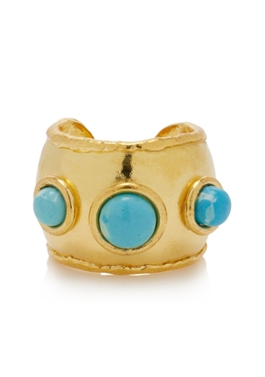 Sylvia Toledano - Dune 22K Gold-Plated Larimar Ring - Blue - OS - Moda Operandi - Gifts For Her