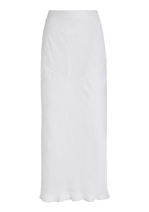 All That Remains - Raya Embroidered-Satin Skirt - White - AU 8 - Moda Operandi