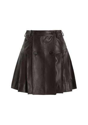 Simone Rocha - Pleated Mini Kilt Skirt - Brown - UK 6 - Moda Operandi
