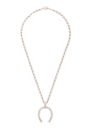 Sylva & Cie - Horseshoe 18K White Gold Diamond Necklace - White - OS - Moda Operandi - Gifts For Her