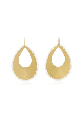 Irene Neuwirth - 18K Yellow Gold Pearl Earrings - White - OS - Moda Operandi - Gifts For Her
