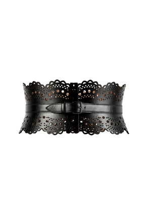 ALAÏA - Bustier Leather Belt - Black - 80 cm - Moda Operandi
