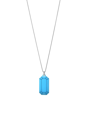 EÉRA - Big Tokyo Coated 18K White Gold Diamond Necklace - Blue - OS - Moda Operandi - Gifts For Her