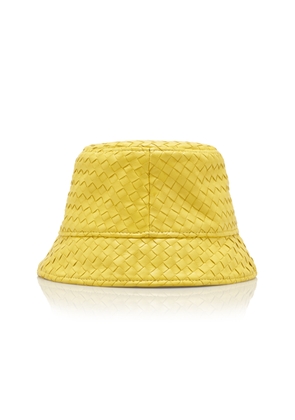 Bottega Veneta - Intrecciato Leather Bucket Hat - Yellow - M - Moda Operandi