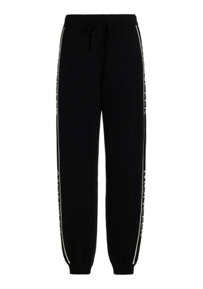 Moncler - Logo-Trimmed Wool Sweatpants - Black - M - Moda Operandi