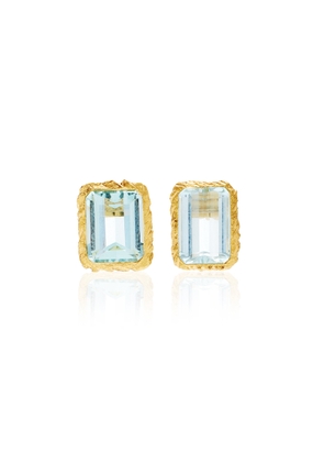 Kika Alvarenga - 18K Gold And Aquamarine Earrings - Blue - OS - Moda Operandi - Gifts For Her