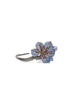 Wendy Yue - Electric Forest 18K White Gold Tanzanite; Sapphire; & Diamond Ring - Multi - US 6.75 - Moda Operandi - Gifts For Her