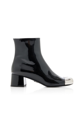 Prada - Modellerie Metal-Tipped Leather Ankle Boots - Black - IT 35.5 - Moda Operandi
