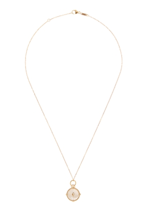 Monica Rich Kosann - Adventure Mini 18K Yellow Gold Mother Of Pearl; Diamond Pendant Necklace - White - OS - Moda Operandi - Gifts For Her