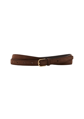 Toteme - Suede Wrap Belt - Brown - OS - Moda Operandi
