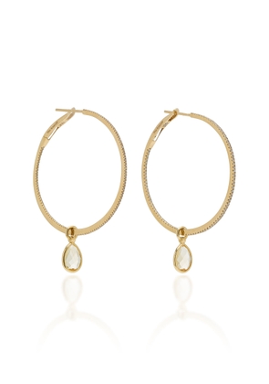 Nina Runsdorf - Flip 18K Gold; Citrine And Diamond Hoop Earrings - Gold - OS - Moda Operandi - Gifts For Her