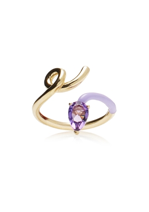Bea Bongiasca - Half 9k Gold; Amethyst; And Enamel Ring - Purple - US 5 - Moda Operandi - Gifts For Her