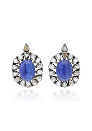 Amrapali - Rajashtan 18K Yellow Gold Tanzanite; Diamond Earrings - Blue - OS - Moda Operandi - Gifts For Her