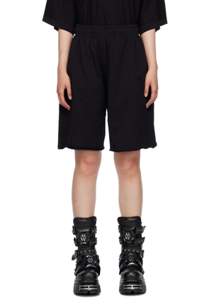 VETEMENTS Black Embroidered Shorts