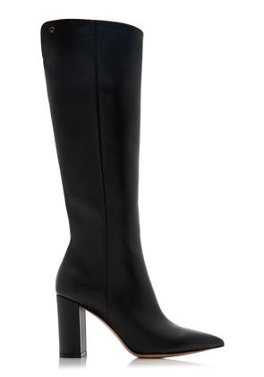 Gianvito Rossi - Lyell Leather Knee Boots - Black - IT 38 - Moda Operandi