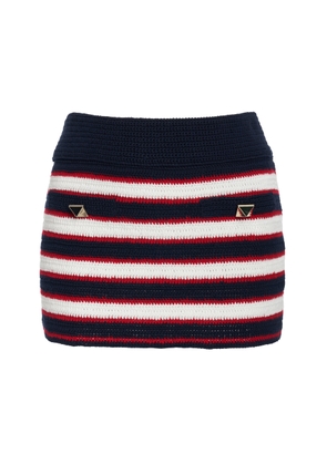 Valentino Garavani - Cotton Mini Skirt - Stripe - L - Moda Operandi