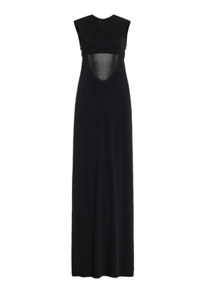 K.ngsley - Le Twist Cutout Jersey Maxi Dress - Black - M - Moda Operandi