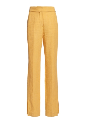 Jacquemus - Tibau Split Linen-Blend Pants - Yellow - FR 36 - Moda Operandi