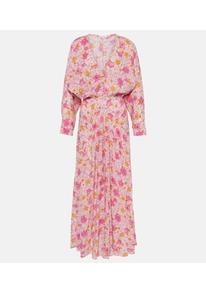 Poupette St Barth Ilona floral wrap maxi dress
