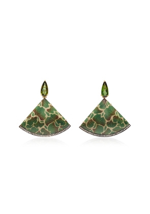 Silvia Furmanovich - 18K Gold; Tourmaline And Diamond Earrings - Green - OS - Moda Operandi - Gifts For Her