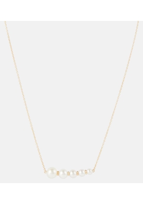 Sophie Bille Brahe Lune Perle 14kt gold necklace with pearls