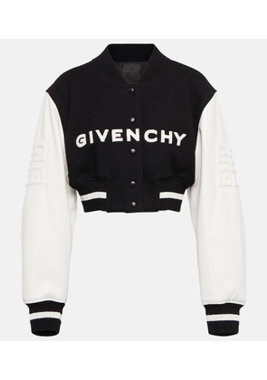 Givenchy Logo cropped varsity jacket
