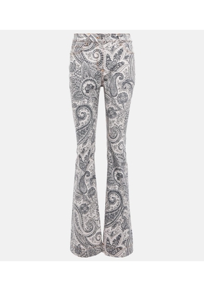 Etro Paisley printed flared jeans