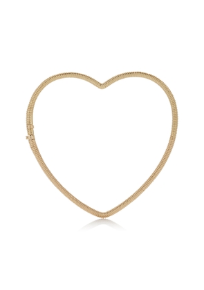 Yvonne Leon - Stripped Heart 9K Yellow Gold Bracelet - Gold - OS - Moda Operandi - Gifts For Her