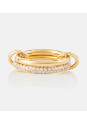 Spinelli Kilcollin Virgo 18kt gold linked rings with white diamonds