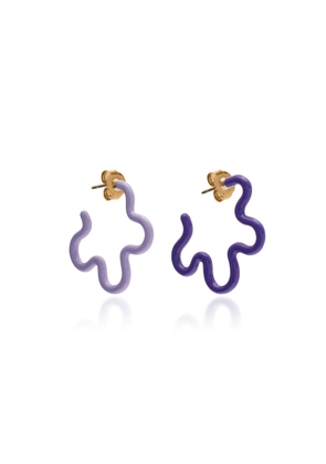 Bea Bongiasca - Flower Power 9K Gold And Silver Earrings - Purple - OS - Moda Operandi - Gifts For Her