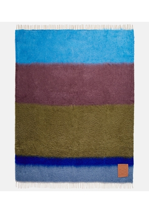 Loewe Anagram striped wool-blend blanket