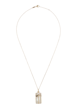 Monica Rich Kosann - Grace Mini 18K Yellow Gold Mother-of-Pearl Dragonfly Necklace - White - OS - Moda Operandi - Gifts For Her