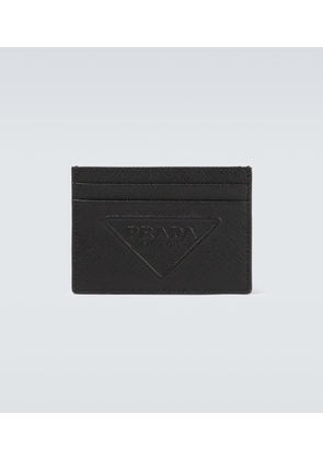 Prada Logo-embossed leather card holder