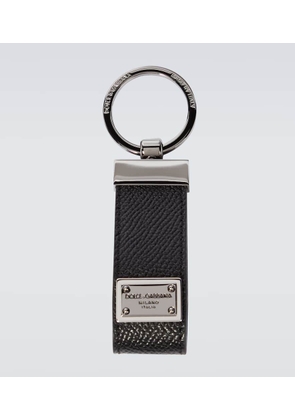 Dolce&Gabbana Logo leather keychain