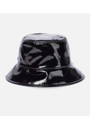 Miu Miu Faux patent leather bucket hat
