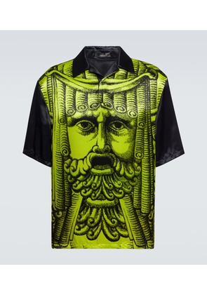 Versace Printed satin bowling shirt
