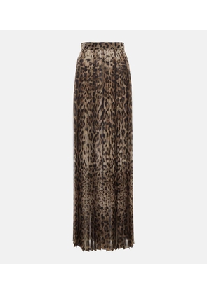 Dolce&Gabbana Leopard-print high-rise maxi skirt