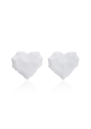 Julietta - Lovegood Resin Heart Earrings - White - OS - Moda Operandi - Gifts For Her