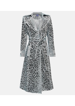 Miss Sohee Leopard-print trench coat